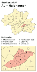 München - Stadtbezirk 05 (Karte) - Au - Haidhausen